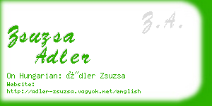 zsuzsa adler business card
